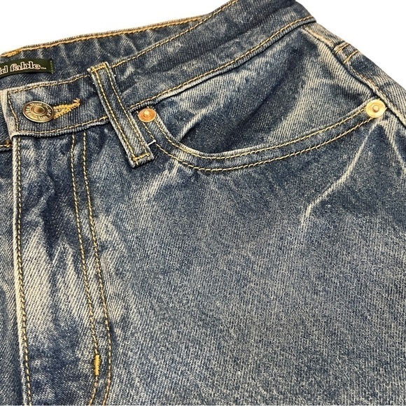 WILD FABLE Highest Rise Mom Shorts, HAPPY Stitched on Back Pocket, Boho Festival - Picture 4 of 13